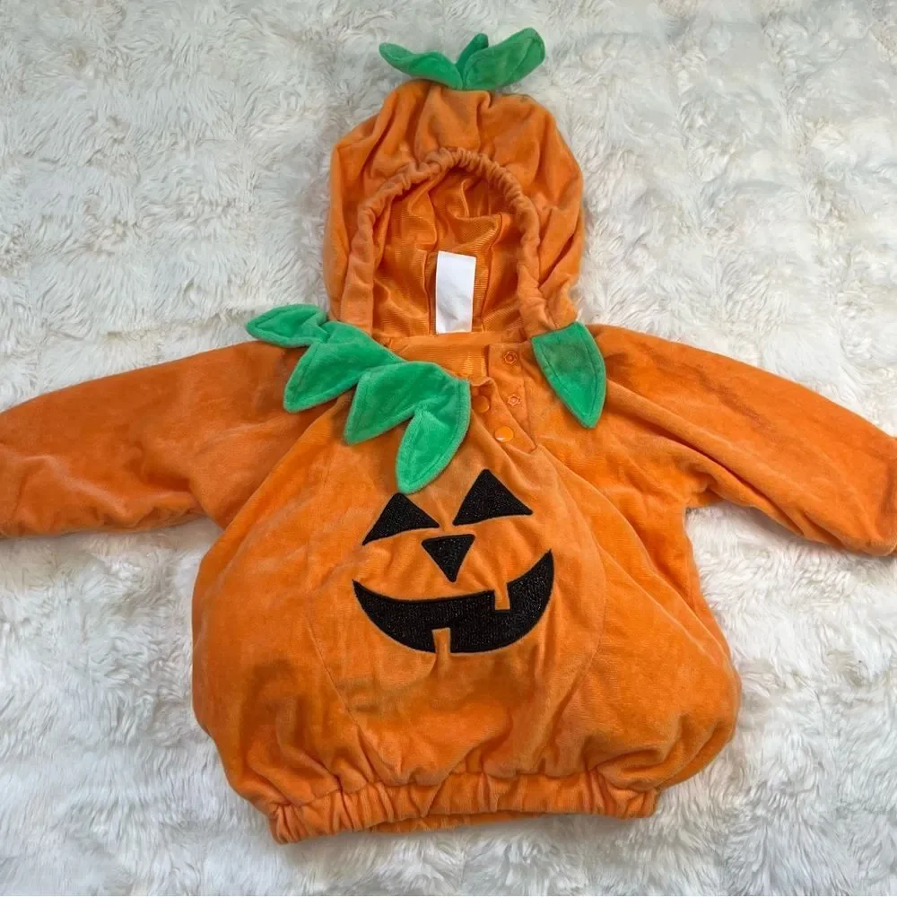Target Kids' Jack-O'-Lantern Costume - Orange and Green Sz 12 -18 mos